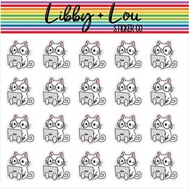 Laptop Cat Planner Sticker | Libby and Lou Sticker Co (Neutral)