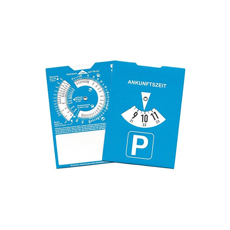 Unbekannt Europa Parking Disc with Petrol Calculator Back, Neutral Without