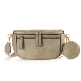 Crossbody Bag for Women - Waist Pack with Wide Shoulder Strap Women's Adjustable Vegan Leather Belt Bag