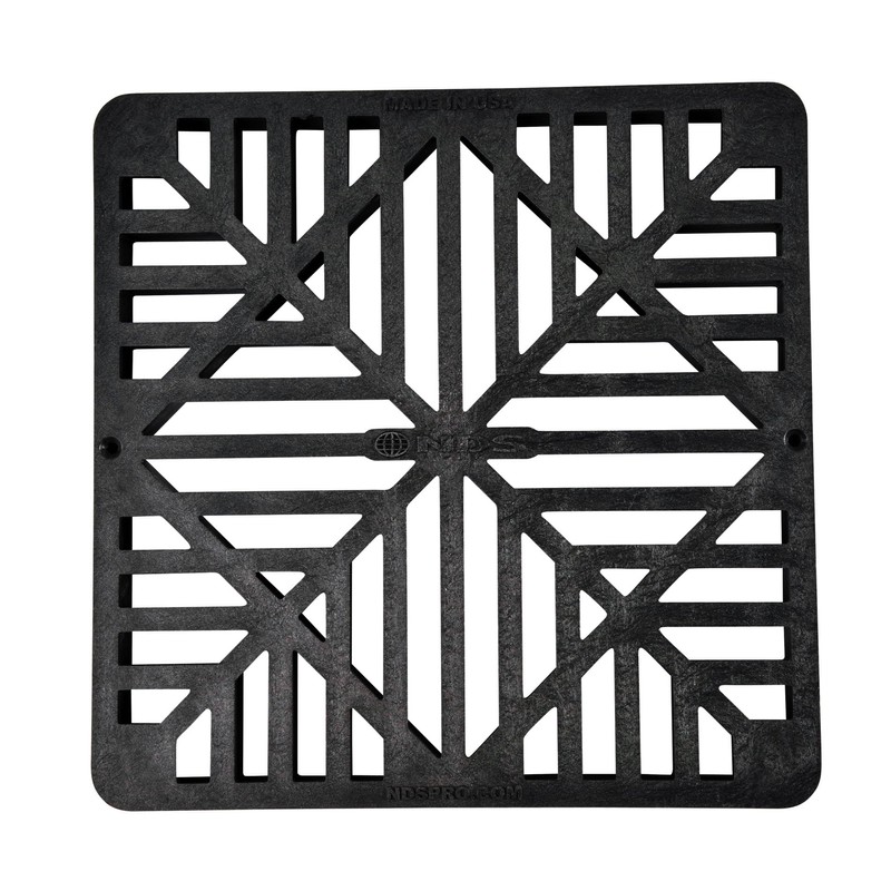 NDS 980G Square Catch Basin Drain Grate, Diamond Design, Fits