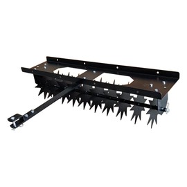 Yarn Stuff Spike Lawn Aerator, 40 Inch Wide Pin-Style Hitch with Weight Tray, Tiller for Gardening and Soil Penetration, Lawn Mower and ATV Compatible