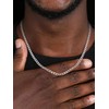 4mm/6mm Silver Chain for Men Stainless Steel Men's Necklaces Bracelet