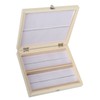 100PCS Biology Glass Prepared Microscope Slides Specimens Wooden Slide Storage