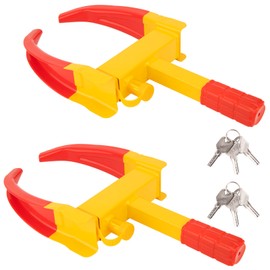 Trailer Wheel Lock, Universal Security Trailer Lock Tires Anti Theft for Trailer Car Golf Cart, Boats SUV ATVs Motorcycles - 2 Pcs Wheel Clamp Boot Lock
