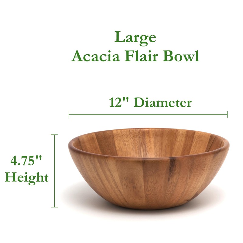 Lipper International Acacia Round Flair Bowl