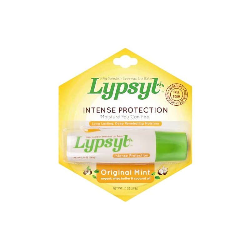 Lypsyl Intense Protection Original Mint, Lip Balm 0.10 oz (Pack
