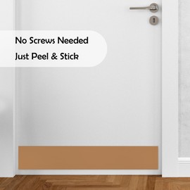 Rubber Bond Kick Plates (2 Pack) 6" x 33" - Effortless Peel & Stick - Prevents Dents & Scratches - Self-Adhesive & Universal Fit (Brown)