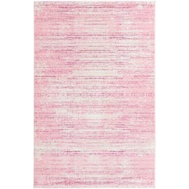 Unique Loom Uptown Collection Area Rug - Madison Avenue (5' 3" x 8' Rectangle, Pink/ Ivory)