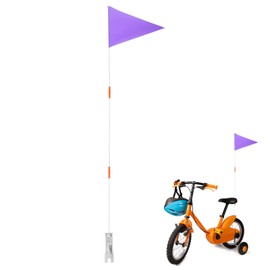 MERRYHAPY 1 Set Bicycle Flagpole Flags Bike Flag Pole Decor Small Safety Flag Cycling Accessory Cycling Safety Flag Bicycles Flag Safety Cycling Flag Bicycle Stem Glass Child Purple Supplies