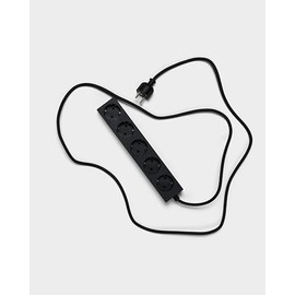 Pedestal Power Bar Power Strip 2 m with Magnetic Base - Practical Stylish Multiple Socket 5-Way Magnetic - Magnetic 5-Way Socket - Power Strip 5-Way