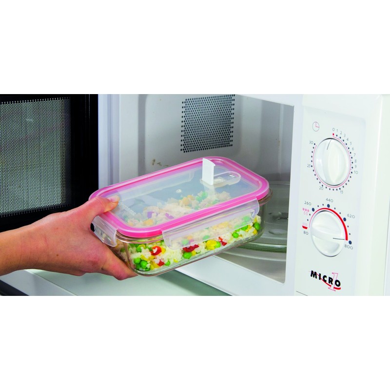 Tescoma Jar 0.6 L, Rectangular Freshbox Glass, Assorted, 0.6 Litre