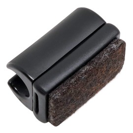 Adsamm® / 16 x Clamping Shell Gliders with Felt / Black / Diameter 8-9 mm / Round / Shell Gliders with Interchangeable Felt for Steel Chairs