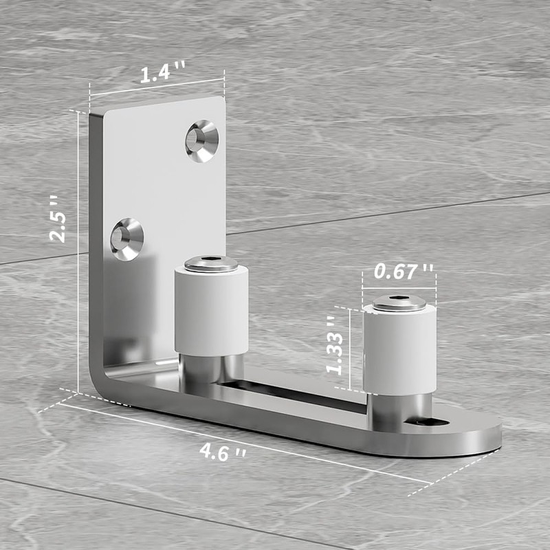 CCJH Adjustable Floor Guide, Sliding Door, Wall/Door, Floor Guide, Stainless