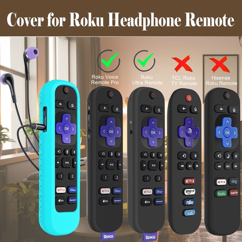 Case for Roku Headphone Remote, Battery Cover for Roku Voice