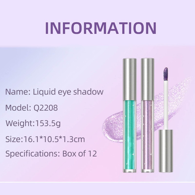 12Pcs Liquid Eyeshadow Set Long Lasting Quick Drying Waterproof Glitter