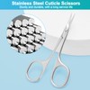 CGBE Cuticle Scissors with Extra Fine Curved, Ergonomic Asymmetric Handle