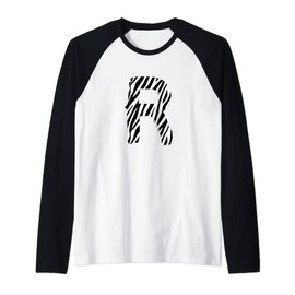 Bold Creative Zebra Marker Letter R Design - Animal Series Raglan Baseball Tee
