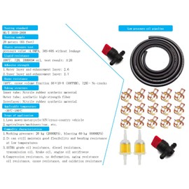 9.85 Foot 5/16 Inch ID Fuel Line Set with15 Pcs 2/5" ID Hose Clamps 2 Pcs 5/16 Inch Fuel Filters and 2 Pcs 1/4 Fuel Shut Off Valve for use in mowers tractors snow blowers dirt bikes small engines