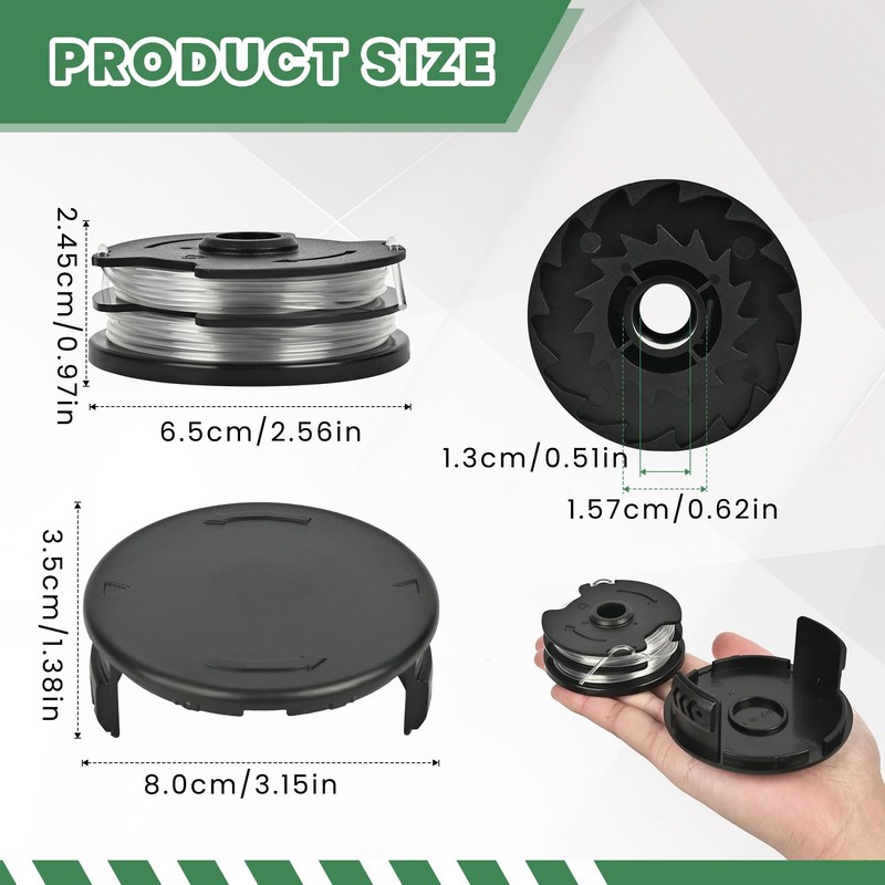 Flaveano Parkside Strimmer Line Spool 6 Spools and 1 Lid