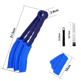 Vicloon Blinds Cleaning Brush, Pack of 2 Duster for Blinds, with 4 Microfibre Cleaning Cloth and Mini Window Cleaning Brush, for Roller Shutters, Air Conditioners and Electric Fans