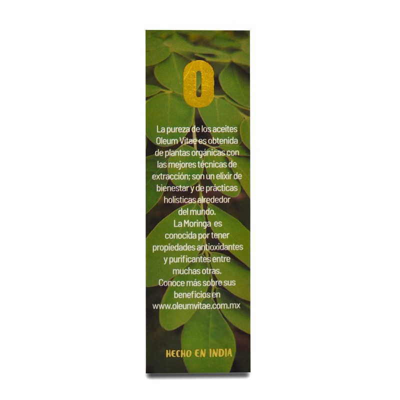 OLEUM VITAE Aceite Esencial de Moringa. Moringa Oleifera. 100% Puro