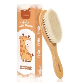 Cepillo de madera para el pelo del bebé, cepillo de cerdas suaves para el casquillo de la cuna, cepillo natural del pelo del niño para el regalo del r