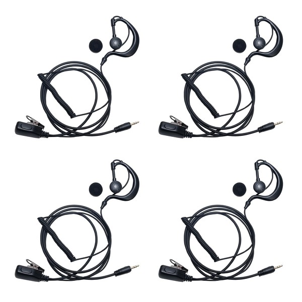 Klykon Earpiece Headset with MIC PTT for Cobra Microtalk CXT195