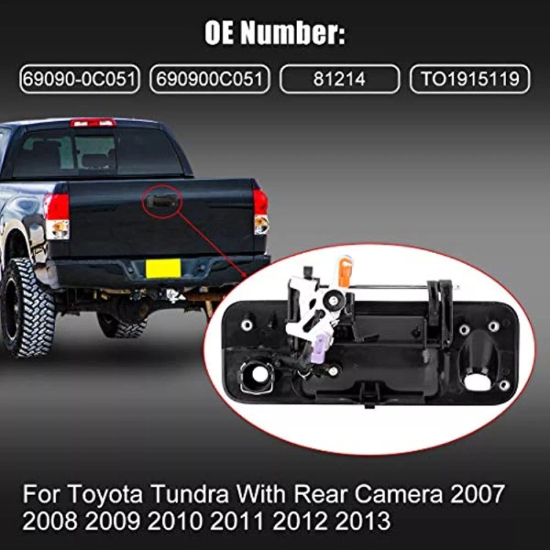 Slaction Tailgate Handle Black Door Handle For 2007-2013 Toyota Tundra
