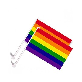 Rainbow Pride Car Flag - 2 Pack