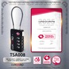 LUXOORO Tool-Less TSA Approved Luggage Lock with Alert Indicator, 4-Digit