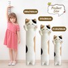JEROKUMI Long Cat Plush Boby Pillow, 22inch Kawaii Cartoon Cat