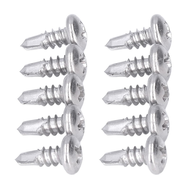 200Pcs Self Drilling Screw Stainless Steel Round Head M4.8x13 Fastener