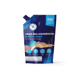 Dead Sea Magnesium Flakes Bath Salts - Superior Alternative to Epsom Salt - Premium Mineral Supplements for Muscle Relief, Aches - Sourced Natural Salts, Relaxing Bath Foot Soak (2 lb) (Unscented)