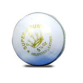 CHENDLA SPORTS Super County 4 Panel Cricket Leather Ball - Adult Size White