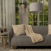 MiniSun | Medium Modern Grey Fabric Drum Light Shade |