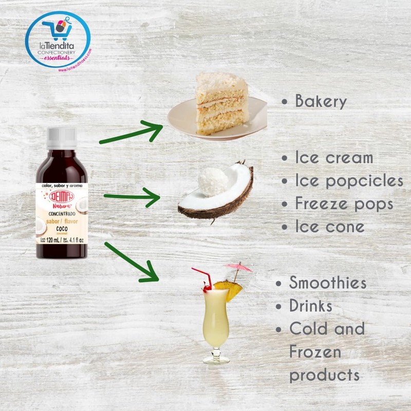 Deiman Natura Artificial Food Flavoring Coconut Concentrate (4 fl oz)