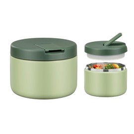 LOHASOK 12oz Kids Soup Thermo for Hot Food Insulated Vacuum Food Jar with Buckle Lid, Stainless Steel Wide Mouth Leak Proof Lunch Container for School Travel