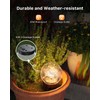 4 Pack Warm White Solar Powered Cracked Glass Globe LED