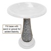 Tierra Garden Birdbath for Outdoors - 24"x19" Red Fiber Clay