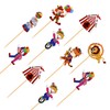 Blumomon 28Pcs Circus Animal Cupcake Toppers for Kids Boys Girls