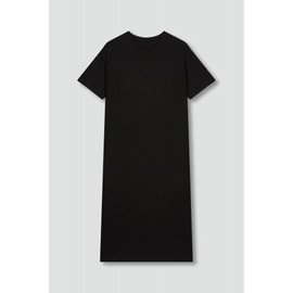JAJU Smart Cotton Short-Sleeve Lounge Dress_Black