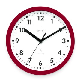Acctim 74664 Nardo 20cm Radio Controlled Red Wall Clock