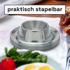 MIJOMA Set of 4 Stainless Steel Egg Cups, Matte Silver,