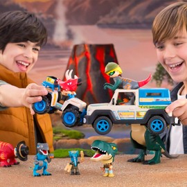 Pinypon Action - Pack of 2 Dinosaur and Figure, Removable with Interchangeable Parts (Famosa 700016684)