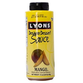 Lyons Mango Designer Dessert Sauce (Pack of 12 Bottles)