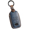 Smasol Smart Key Case, Genuine Leather, Stylish, New 4 Buttons,