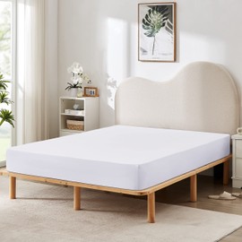 HBHLFZ Twin XL Fitted Sheet Only, Soft Breathable Bottom Sheet - 39"x80" Deep Pockets Twin XL Size Fitted Sheet - All Around Stretch Fit, Wrinkle Resistant, Colorfast - Easy Care, White