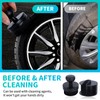 IPELY Tire Shine Brush, Tire Dressing Brush with Storage Base,