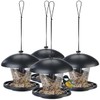 Royal Gardineer Bird Feeder Silo: Set of 4 Weatherproof Hanging