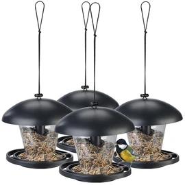 Royal Gardineer Bird Feeder Silo: Set of 4 Weatherproof Hanging Bird Feeders (Bird Feeders, Bird Feeders)